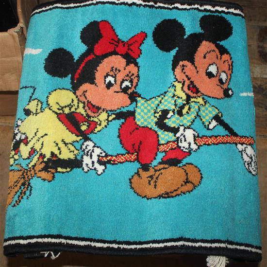 Various porters & 2 Disney rugs etc